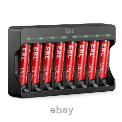 Piles rechargeables au lithium Li-ion EBL AA AAA 3000mAh / Lot de chargeurs de batteries