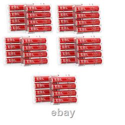 Piles rechargeables lithium Li-ion AA AAA EBL 1.5V et lot de chargeurs de batteries