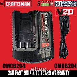 Pour le Craftsman V20 20 Volt MAX Batterie / Chargeur Li-ion CMCB204 CMCB202 CMCB201