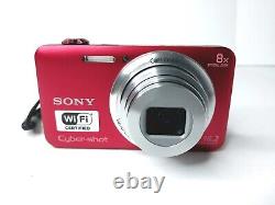 Sony Cyber-shot DSC-WX80 16.2 MP Appareil photo numérique ROUGE avec batterie, chargeur et carte mémoire de 8 Go