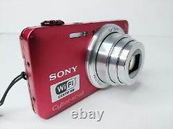 Sony Cyber-shot DSC-WX80 16.2 MP Appareil photo numérique ROUGE avec batterie, chargeur et carte mémoire de 8 Go